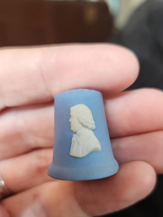 Wedgwood Other - Blue‎ Jasperware Portrait Thimble And Johnson Brothers Ironstone Thimble